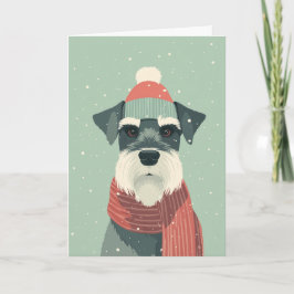 1950 Christmas Schnauzer カード