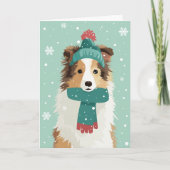 1950 Christmas Sheltie カード (正面)
