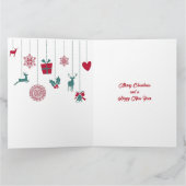 1950 Christmas Woman with Christmas Tree カード (内部)