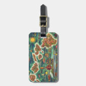 1950 Dole Map of Hawaii Joseph Feher Oil Paint Lug ラゲッジタグ (正面縦)