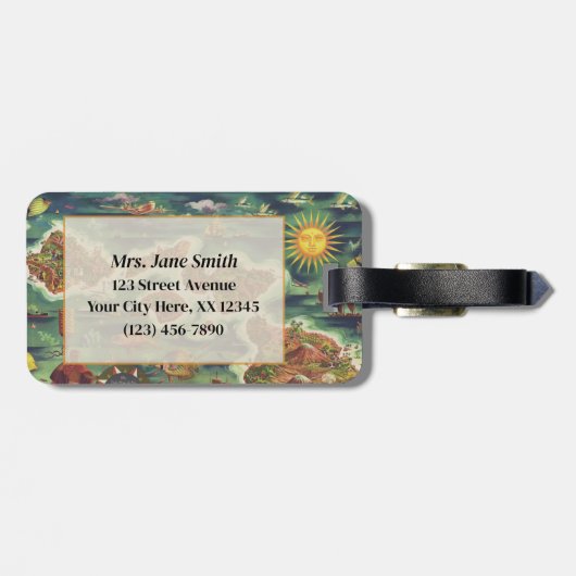 1950 Dole Map of Hawaii Joseph Feher Oil Paint Lug ラゲッジタグ (裏面横)