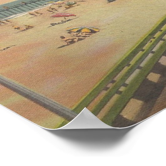 1950 Ocean City, MD Boardwalk, Beach, Fishing Pier ポスター (角)