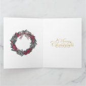 1950 Vintage Lady Merry Christmas  サンキューカード (内部)