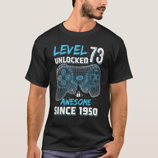 1950 W以降の73誕生日シャツレベル73のロック解除 Tシャツ (正面)