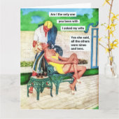 1950sおもしろい主婦 カード (黄色い花)