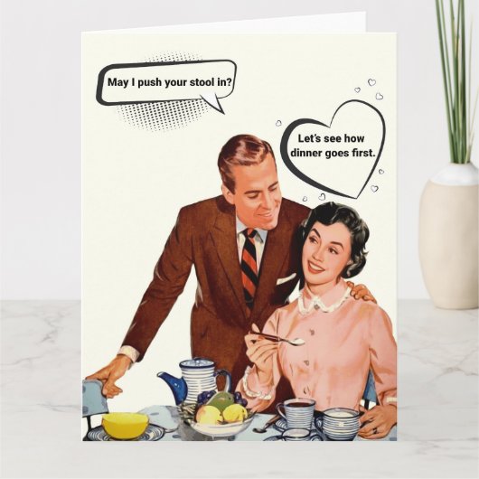 1950sおもしろい主婦 カード (正面)