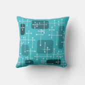 1950sエームズエラアートクロスヘアーズターコイズ クッション (裏面)