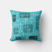 1950sエームズエラアートクロスヘアーズターコイズ クッション (正面)