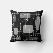 1950sエームズエラアートクロスヘアーズ白黒 クッション (裏面)