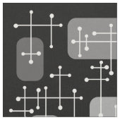 1950sエームズエラアートクロスヘアーズ白黒 ファブリック (クローズアップ)
