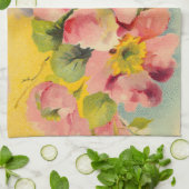 1950sキッチンヴィンテージレトロフローラ キッチンタオル (折り畳み)