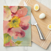 1950sキッチンヴィンテージレトロフローラ キッチンタオル (四つ折り)