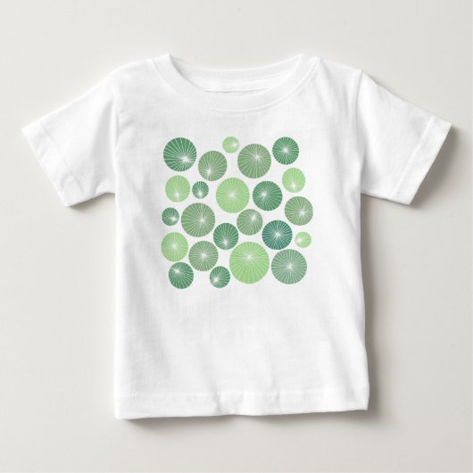 1950sグリーンピンホイール ベビーTシャツ (正面)