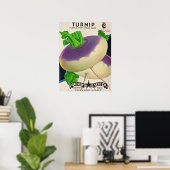 1950sシードパケットのターンアップ ポスター (ホームオフィス)