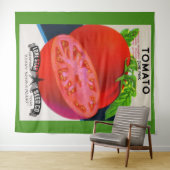 1950sシードパケットトマトプリント タペストリー (インサイチュ(横))