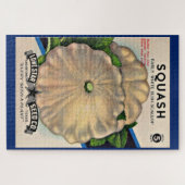 1950sシードパケットホワイトスカッシュプリント ジグソーパズル (横)