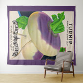 1950sシードパケットturnipsプリント タペストリー (インサイチュ(横))