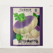 1950sシードパケットturnipsプリント タペストリー (正面)