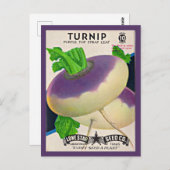 1950sシードパケットturnipsプリント ポストカード (正面/裏面)