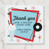 1950sソックホップ誕生日メッセージカード フェイバータグ (正面)