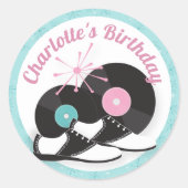 1950sダイナーサドルシューズシール – レトロソックホップ ラウンドシール (正面)