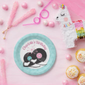 1950sダイナーサドルシューズ誕生日紙プレート- R ペーパープレート (パーティー)