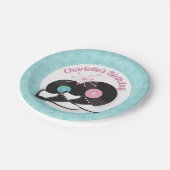 1950sダイナーサドルシューズ誕生日紙プレート- R ペーパープレート (アングル)