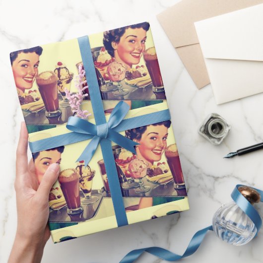 1950sダイナーヴィンテージ ラッピングペーパー (ギフト)