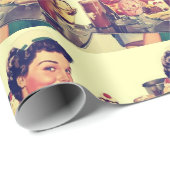 1950sダイナーヴィンテージ ラッピングペーパー (ロールコーナー)