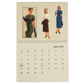 1950sドレスヴィンテージドレスデザイン春夏 カレンダー (3月 2027)