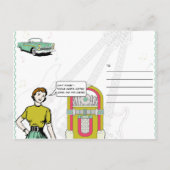 1950sパーティの招待状はがき インビテーションポストカード (裏面)