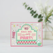 1950sパーティの招待状はがき インビテーションポストカード (スタンド正面)