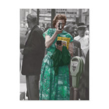 1950sビデオカメラ付き女性