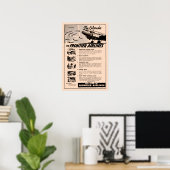 1950sフロンティア航空アドリプリント ポスター (ホームオフィス)