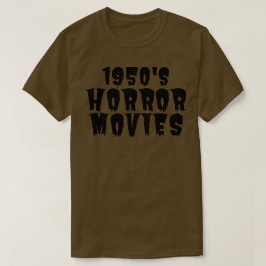 1950sホラー中毒1 tシャツ (デザイン正面)