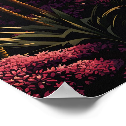 1950sマイアミビーチガーデンヴィラ ポスター (角)