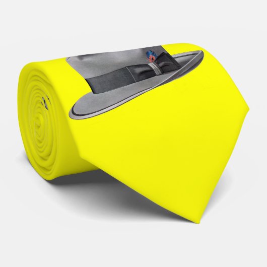 1950sメンズフェドーラハットプリント ネクタイ (ロール)