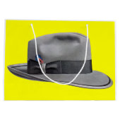 1950sメンズフェドーラハットプリント ラージペーパーバッグ (裏面)