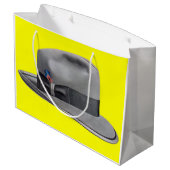 1950sメンズフェドーラハットプリント ラージペーパーバッグ (裏面アングル)