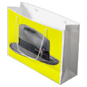 1950sメンズフェドーラハットプリント ラージペーパーバッグ (正面アングル)