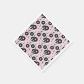 1950sレトロダイナー誕生日ナプキンス – Sock Hop Rock スタンダードカクテルナプキン (角)