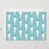 1950sレトロダイナー誕生日パーティー招待状 – Sock 招待状 (裏面)