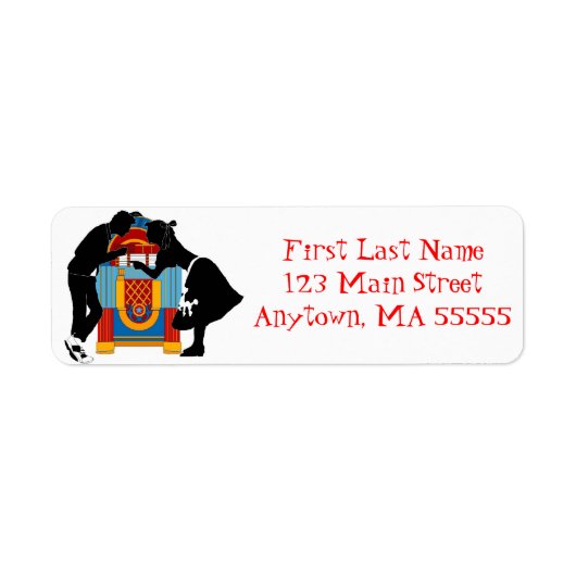 1950sレトロHep Catジュークボックス住所 シール (正面)