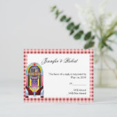 1950sヴィンテージジュークボックスRSVPポストカード インビテーションポストカード (スタンド正面)