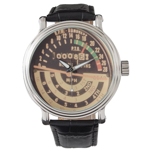 1950sヴィンテージファームトラクタースピードメーター/タコメーター 腕時計 (正面)