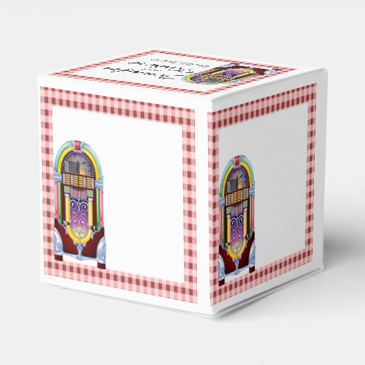 1950sヴィンテージ・ジュークボックス・結婚式の引き出物・ボックス フェイバーボックス (裏面サイド)