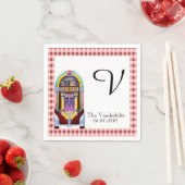 1950sヴィンテージ・ジューク結婚ボックスのナプキン スタンダードカクテルナプキン (インサイチュ)