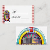 1950sヴィンテージ・ジューク結婚ボックスの座席表 プレイスカード (正面/裏面)