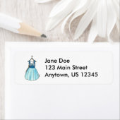 1950s青いヴィンテージプロムドレスのハンガーラベル ラベル (インサイチュ)