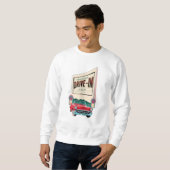 1950s-スタイルドライブインムービー スウェットシャツ (正面フル)